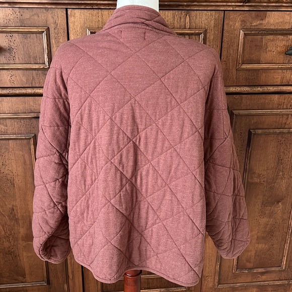 Z Supply Quilted Bomber Jacket in Rust - Picture 6 of 15